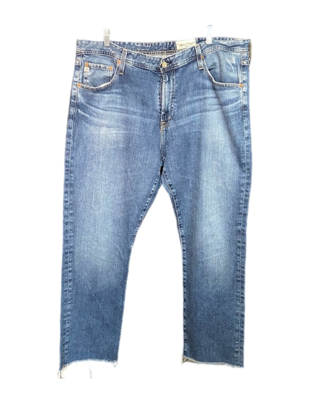 AG Adriano Goldschmied AG-ED Denim Jeans Raw Frayed Hem 40X29 Stretch Distressed